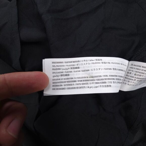 NEW Abercrombie Long-Sleeve Smocked Waist Mini Dress Cottagecore Boho Whimsigoth - Picture 7 of 7